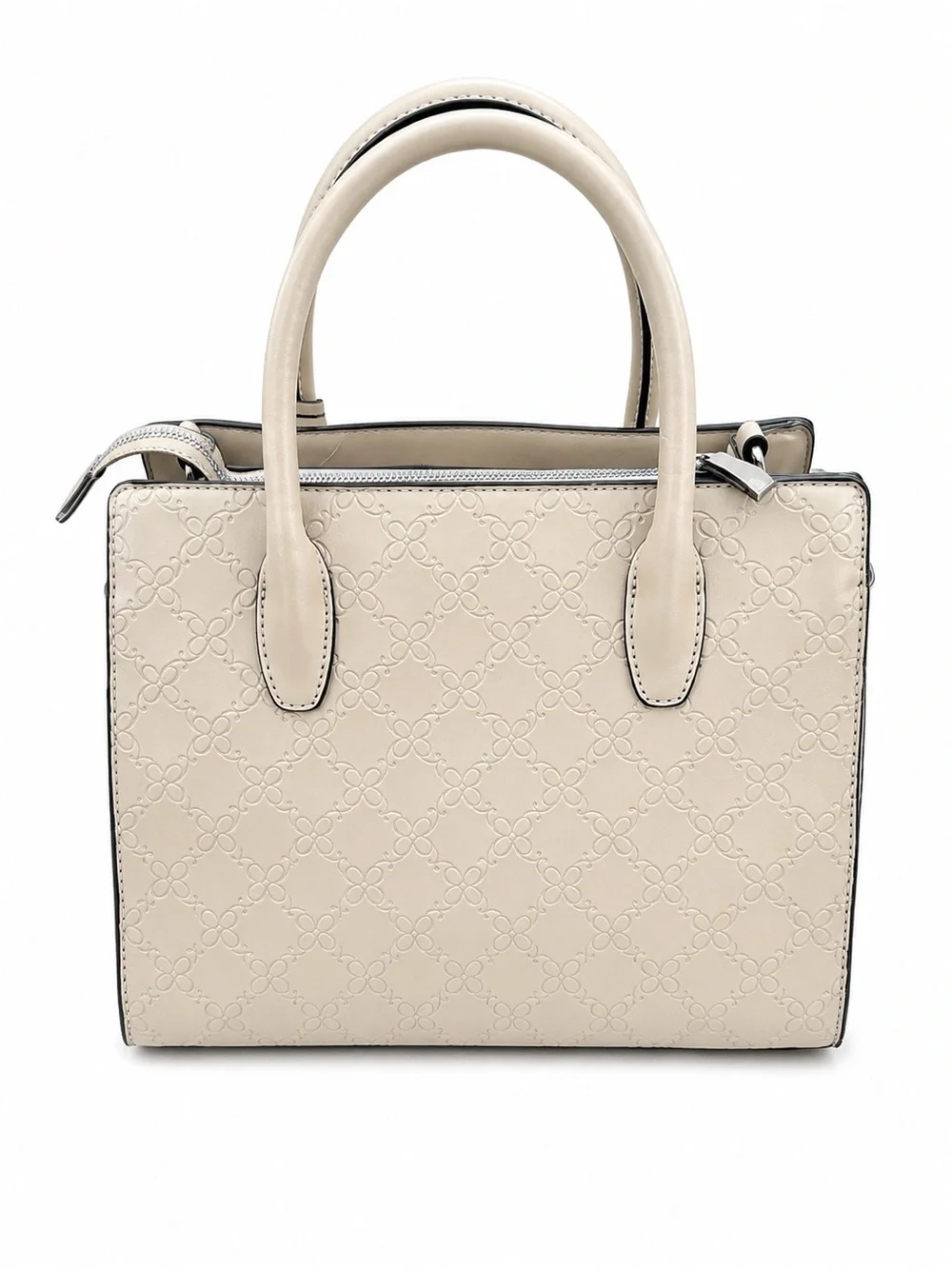 Nine West Embossed Satchel Handbag – Beige/Cream – Brand New, Never Used